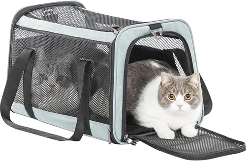 19 x 12 x 12 Large Cat Car Carrier – Roomy Escape-Proof Cat Car Seat by Petsfit