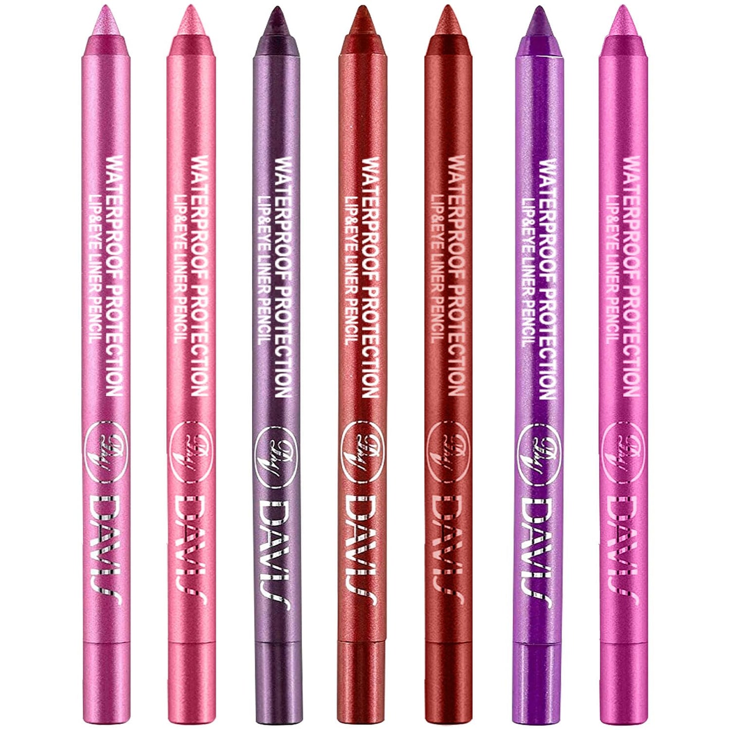 7 Colorful Eyeliner Pen Set, Eye Shadow Pencil, Pearl Eyeliner Kit Metallic Glitter Colored Eye liner for Women Eye&Lip Liner Professional Waterproof Eye Makeup (7PCS C)