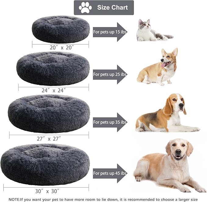 WNPETHOME Calming Dog Beds for Large Dogs, Anti-Anxiety Donut Large Pet Bed - Image 6