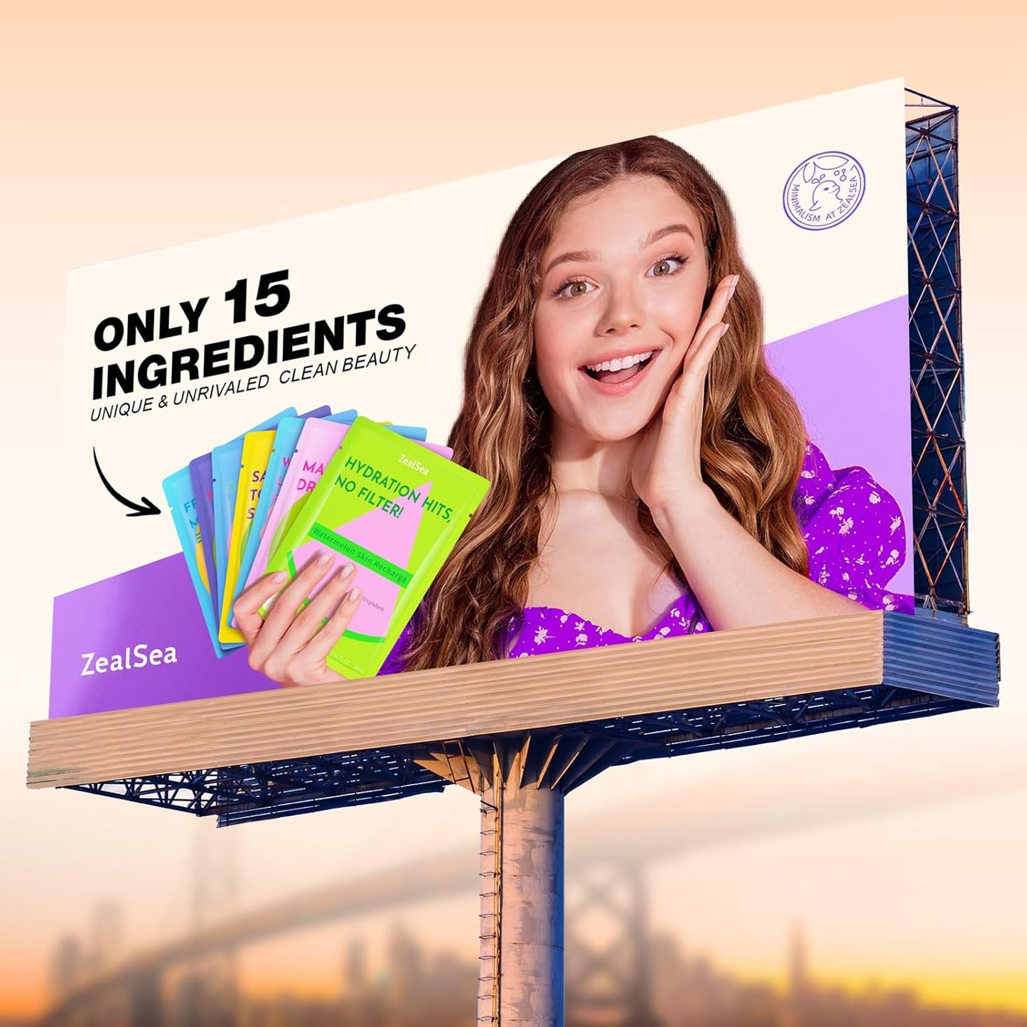 ZealSea Clean Beauty Face Masks Skincare, Minimalism 15 Ingredients Sheet Mask, Dopamine Color Design Facial Mask, Sleepover & Slumber Spa Party Supplies, Women Teen Girl Gifts Trendy Stuff, 21 Pack