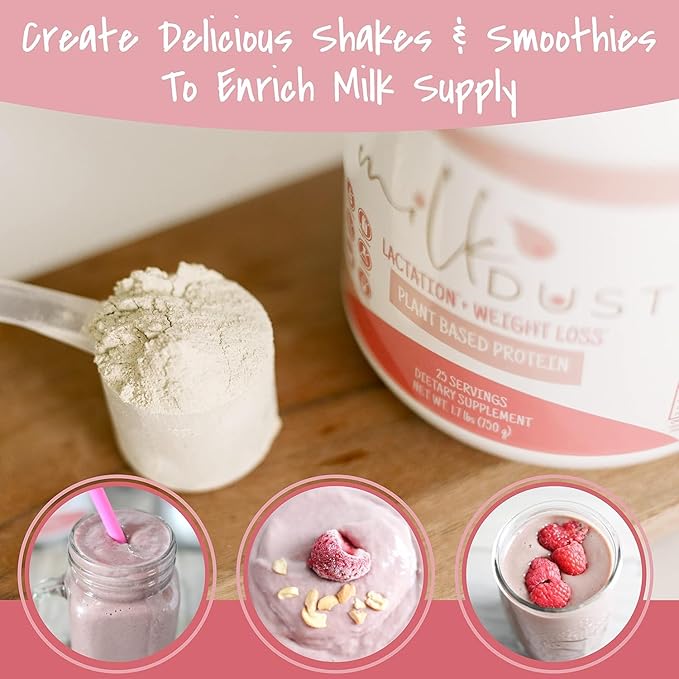 MILK DUST Protein Powder 660g | Breastfeeding Powder for Nursing Moms | Lactation Support Pea Powder | Vegan & Dairy-Free | Sweet Vanilla | 22 Servings (Vanilla.)