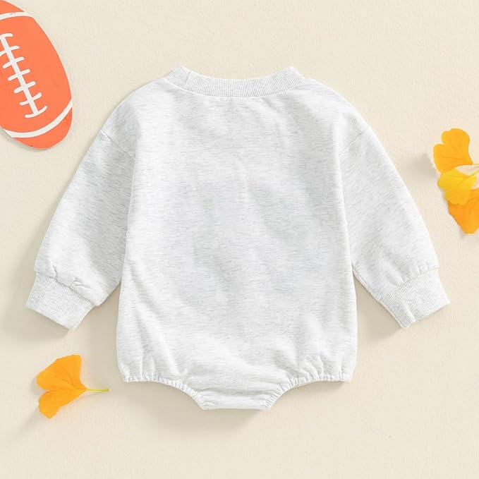 VISGOGO Newborn Infant Baby Boy Girls Oversized Romper Little Dude Sweater Onesie Coming Home Outfit Neutral Clothes