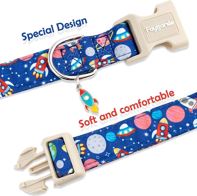 Faygarsle Space Theme Dog Collar - Image 4