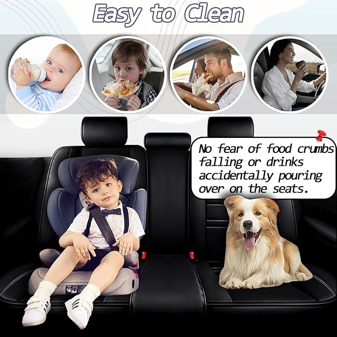 Car Seat Covers for Chevy trax 2015-2025 | 5-Seats Seat Covers, Waterproof Seat Protectors, Automotive Seat Covers (Full Set with Pillow,Black)