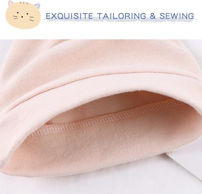 JANGANNSA Newborn Baby Hat Infant Baby Boys Beanie Top Knot Stretchy Hats for Girls 100% Organic Cotton