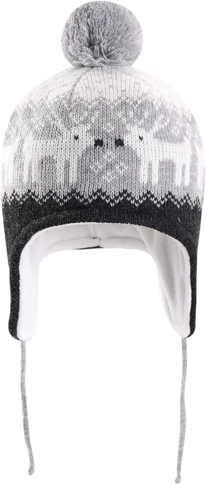 LANGZHEN Toddler Kids Infant Winter Hat,Earflap Knit Warm Cap Fleece Lined Beanie for Baby Boys Girls