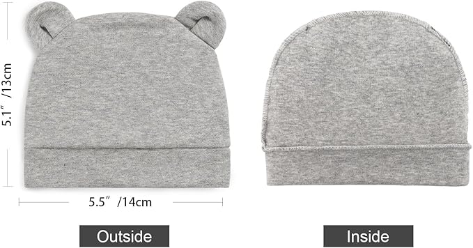 DRESHOW BQUBO 8 Pack Unisex Baby Beanie Hat Infant Toddler Kid Hats Baby Soft Cute Knit Cap Nursery Beanie