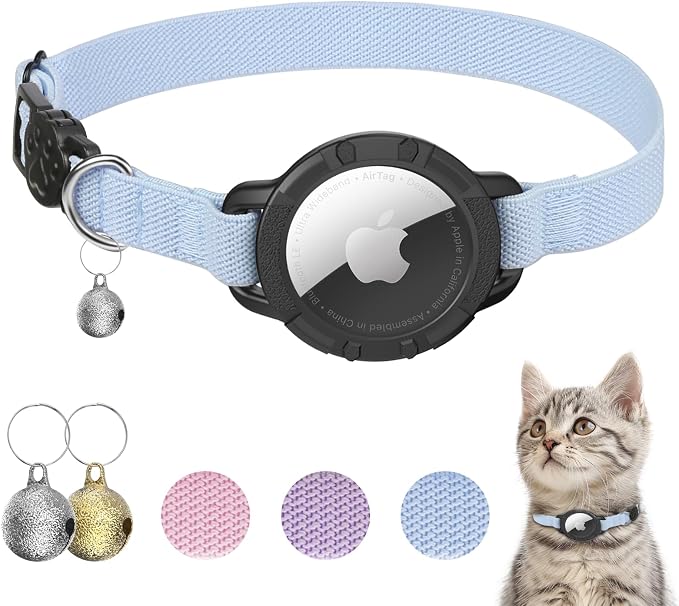 AirTag Cat Collars, Stretchy Collar by Sucegi