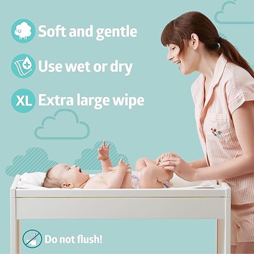 Medline Babysoft For Sensitive Skin Disposable Dry Cleansing Cloths, (Case of 500)