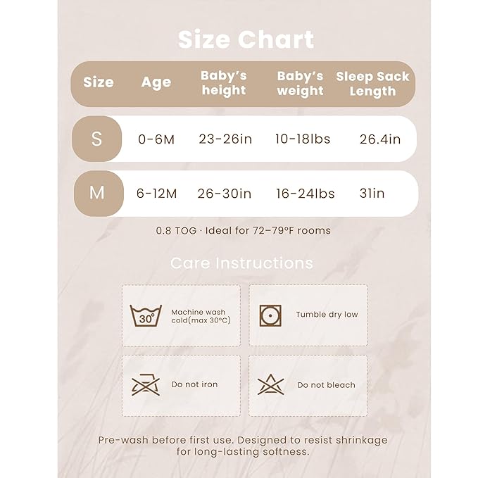 Konssy Muslin Baby Sleep Sack 6-12 Months 0.8 TOG, 2 Pack 100% Cotton Wearable Blanket for Babies, 2-Way Zipper Breathable Sleeping Sack Infant Toddler Essentials for Girls and Boys (Blossom, Pink)
