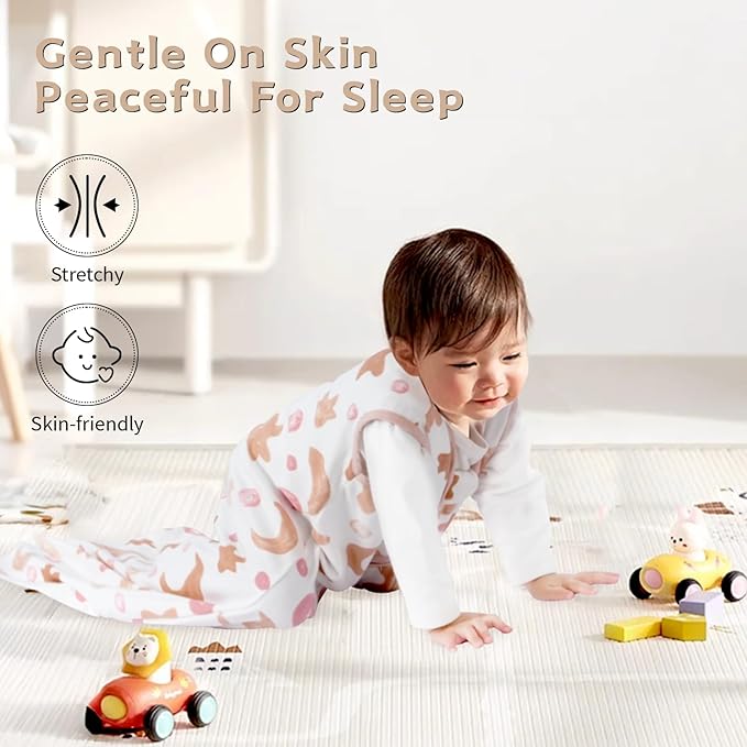 Baby Sleep Sack 6-12 Months,100% Cotton TOG 0.5 Wearable Blanket for Boys and Girls, 3 Pack 2-Way Zipper Lightweight Sleeping Bags for Toddler Newborn Infant