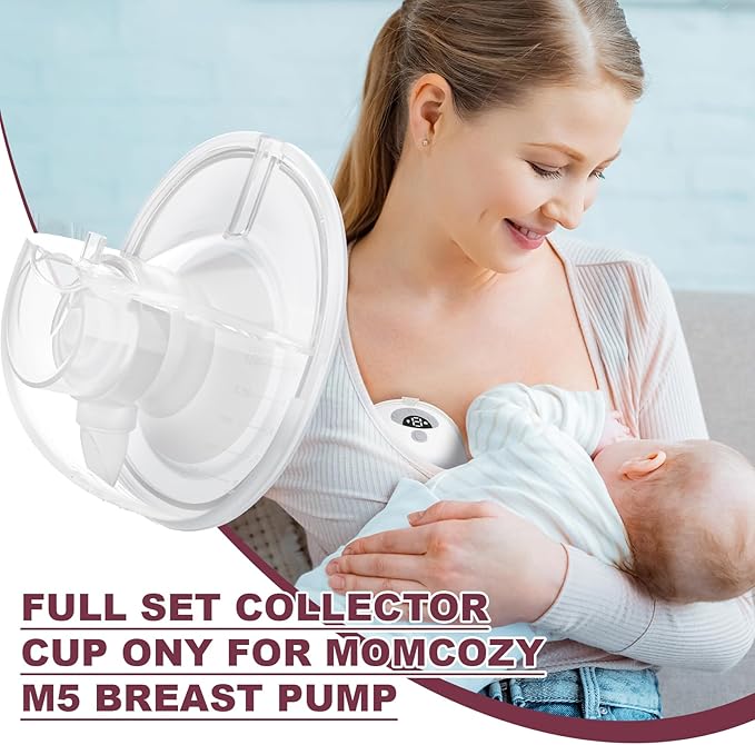 2pcs Flange 27mm Compatible with Momcozy M5 Breast Pump, 27mm Flange M5 Breast Pump Replacement Accessories,m5 Replacement Parts