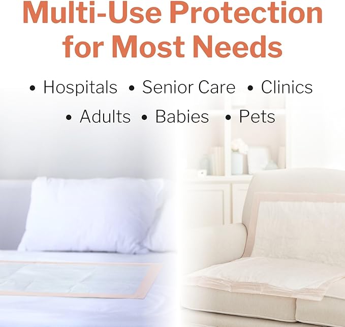 McKesson Underpads Disposable Bed Pads 30" x 36" [500 Count], Heavy Absorbency, Ultra Incontinence Chux Pads for Adults, Elderly, and Baby, Pee Pads