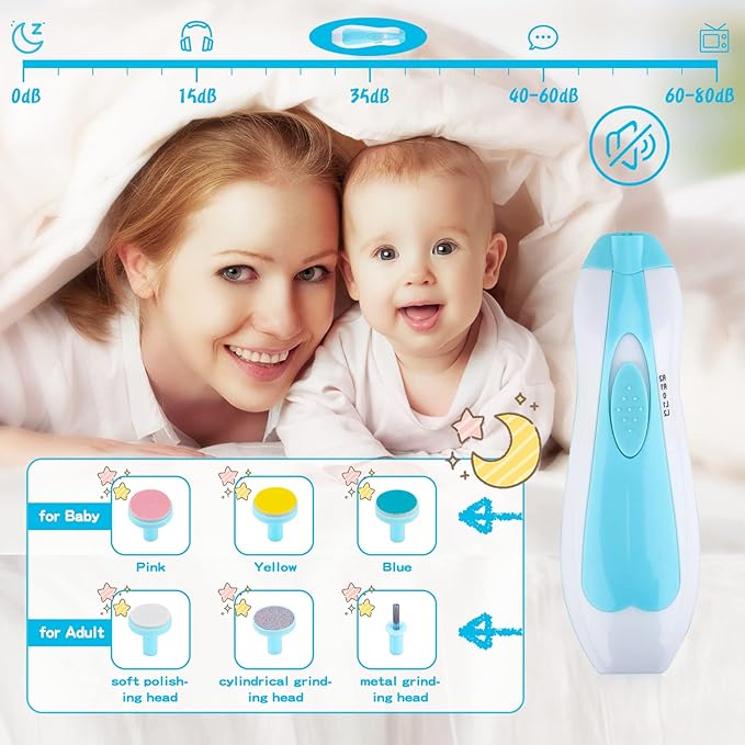 Baby Grooming Kit，Electric Safety Nail Trimmer Baby Nursery Kit，Infant Safety Care Set with Hair Brush Comb Nail Clipper Nasal Aspirator,Baby Essentials Kit for Newborn Girls Boys (21 PC-Blue Kit)