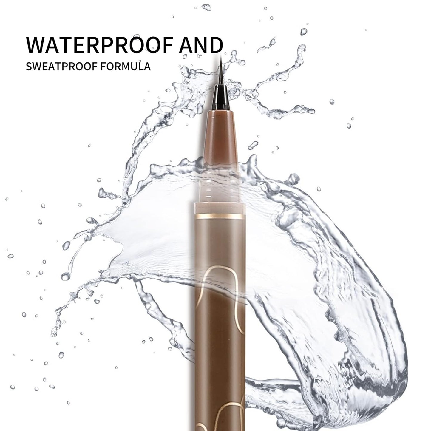 Boobeen Eyeliner Liquid Liner, Black Eyeliner Pen Waterproof with Felt Tip, Ink Liner Eye Liner Long Lasting, Quick Drying