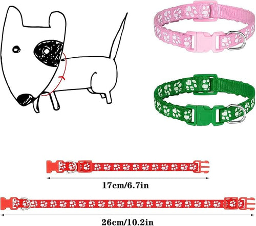 12 Pack Puppy Collars for Litter, Adjustable Puppy ID Collars Soft Nylon - Image 2