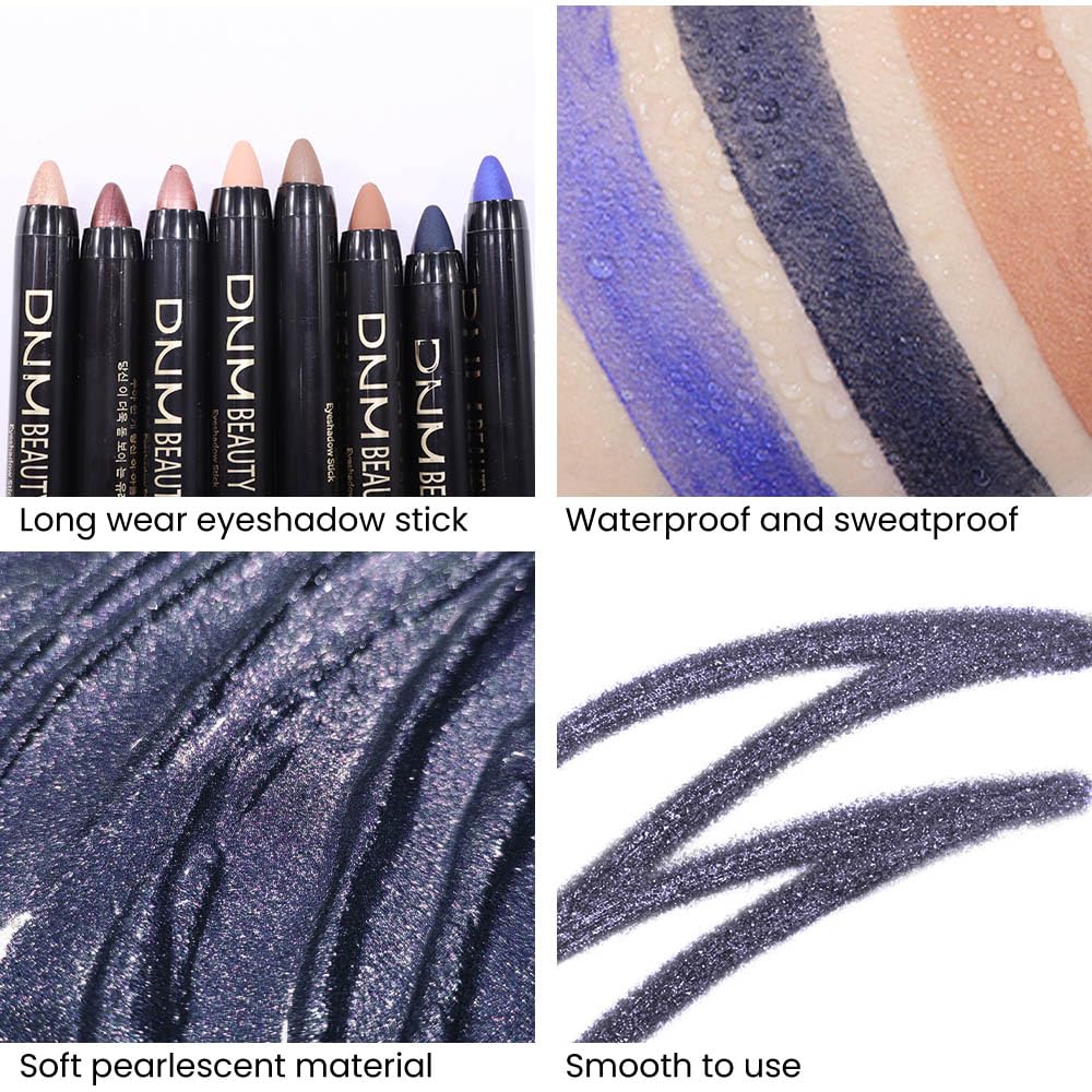 Kaely 2Pcs Cream Eyeshadow Sticks Set for Eyes Waterproof,Midnight Blue Shimmer Eye shadow Stick Pencil Pen Bulk sombras en crema para ojos 31+31