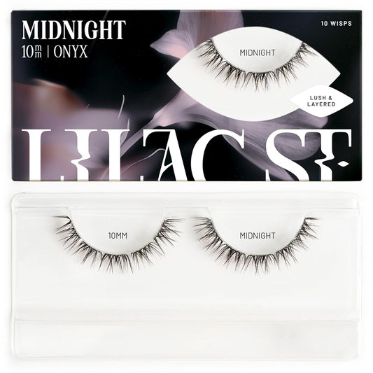 Lilac St - Midnight Dramatic Faux Eyelash Clusters (10mm) - Dark & Lush - DIY Lash Extension Wisps - Lightweight & Lifelike - Lasts 10 Days - Cruelty Free, Vegan, Women Founded - 10 Lashes