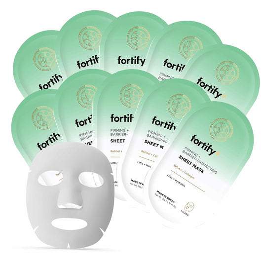 Face Mask with Retinol and Collagen - Dermatologist Tested, Anti Aging - Firming & Barrier Protecting - 3-in-1: Detox - Treat- Boost - Clean Beauty, Korean Skin Care, 10 Sheet Masks