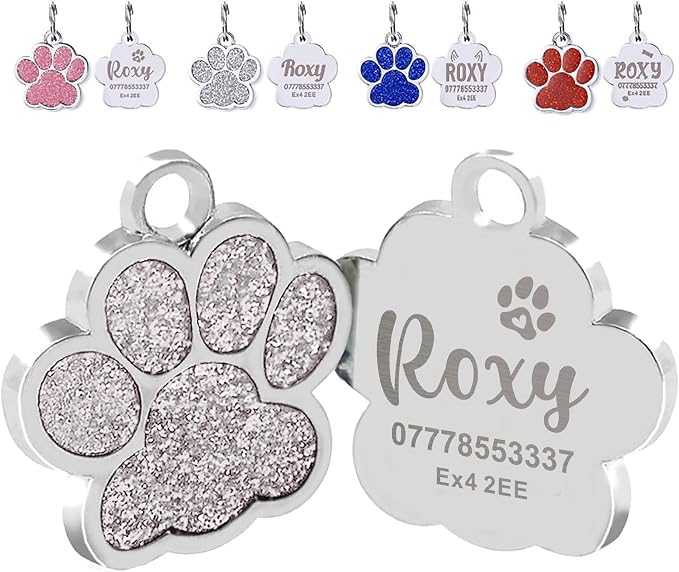 EDSG Cat Dog Tags Personalized for Pets, Dog Name Tags Cat Name ID Tag by EDSG