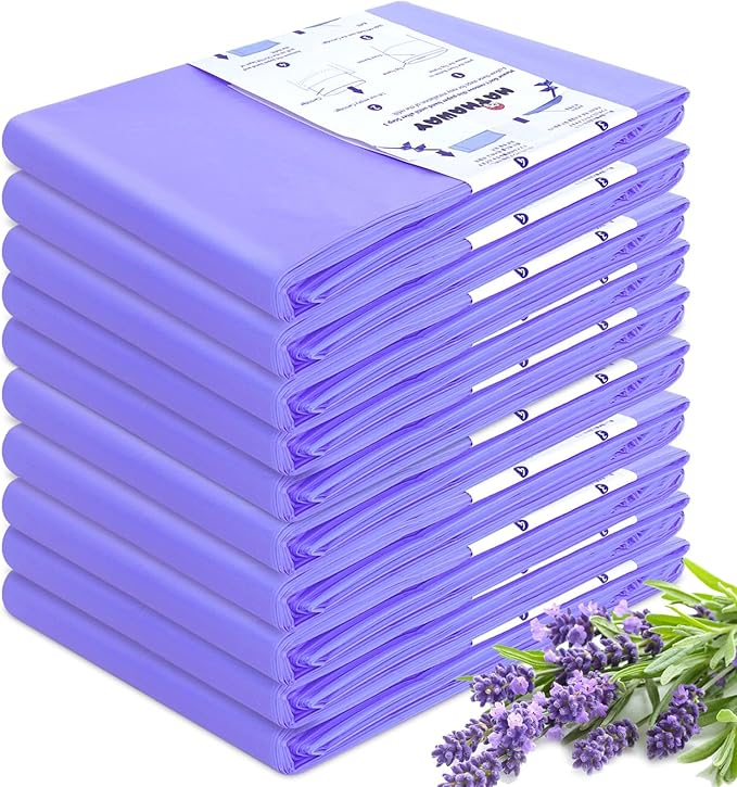 Diaper Pail Refill Bags Compatible With Dekor Plus Diaper Pail, Extra 30% Length, Lavender Scent, 10 Pack