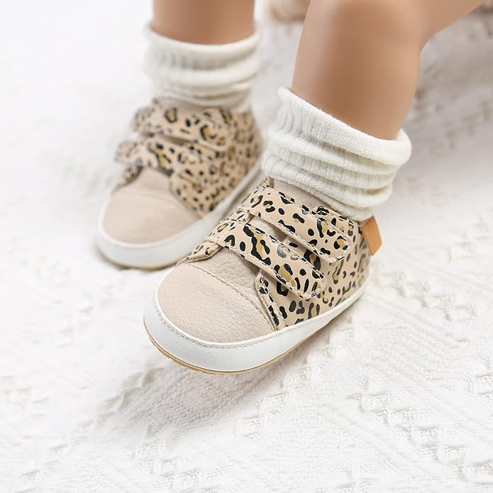 Clowora Baby Boys Girls Shoes Non-Slip Rubber Sole Sneakers Infant First Walking Toddler Crib Shoes Newborn Loafers Flats.