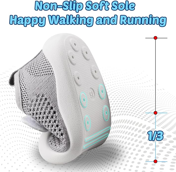 Baby Walking Shoes Toddler Girl Boy Soft Sole Breathable Cotton Canvas Shoes Infant Lightweight Non-Slip Safer Slip-on First Walkers Shoes Casual Tennis Wide Sneakers Rubber Soles Running Outdoor