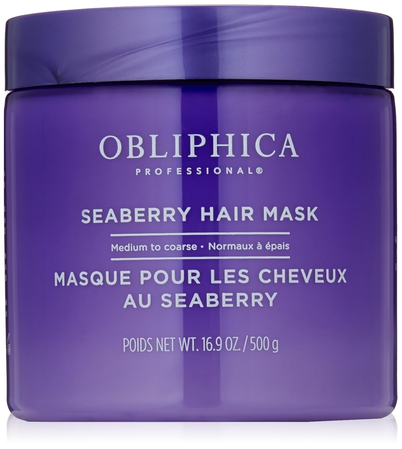 Obliphica Medium to Coarse Seaberry Mask, 1.05 Pound - Nourishing and Restorative Hair Treatment for Medium to Coarse Hair Types, Ensuring Lustrous Shine, Manageability, and Revitalization