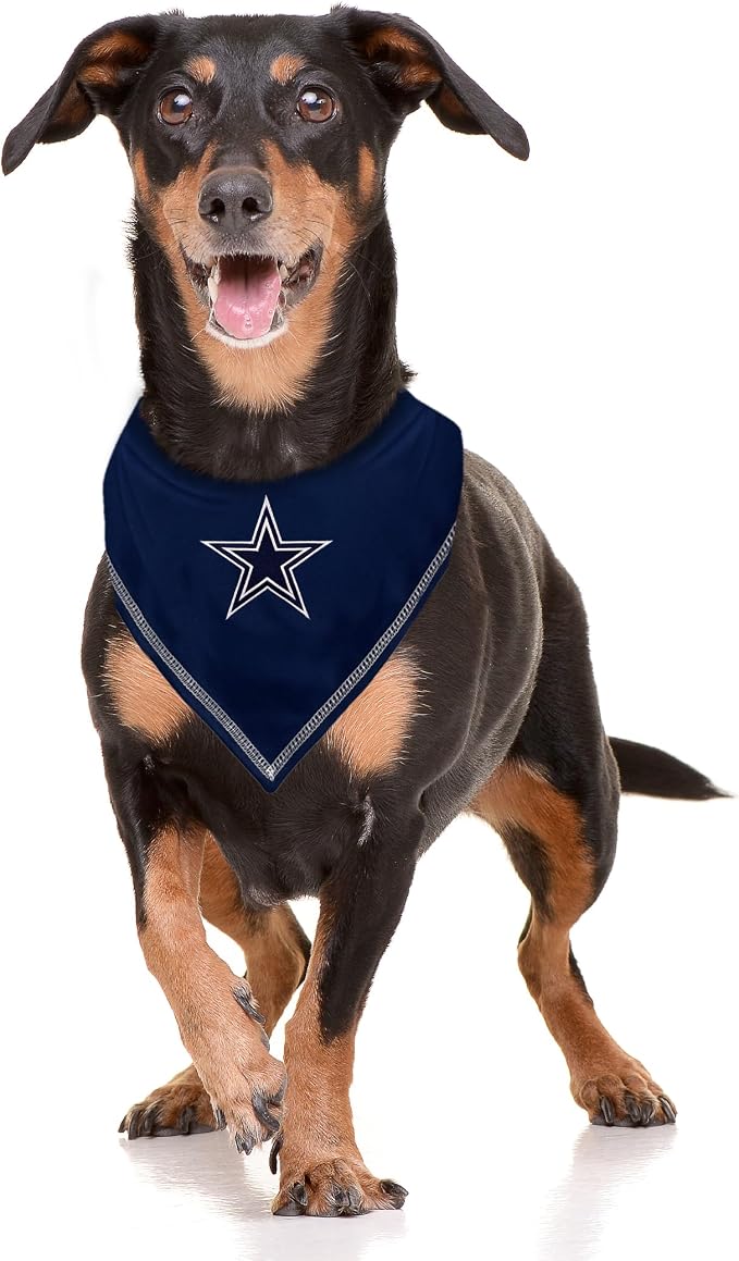 Pets First NFL Dallas Cowboys TIE Bandana, Large/X-Large. Dog Bandana Scarf Bib - Image 3