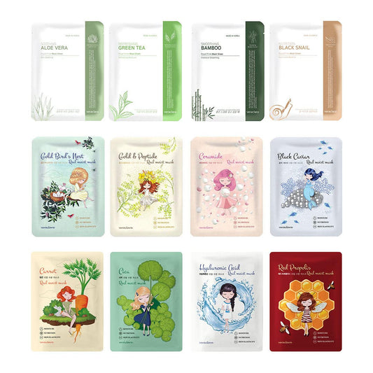 Veraclara] Facial Face Mask | Korean Skin Care Mask… (32-REAL-COMBO-A)