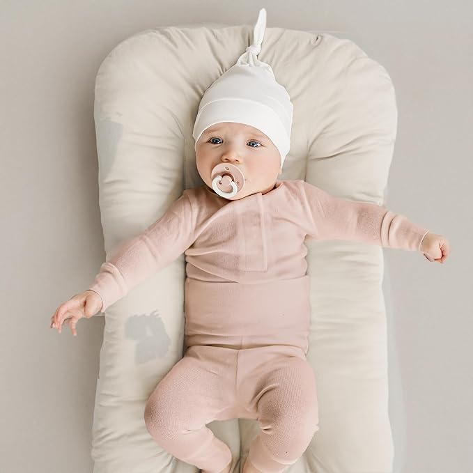 Konssy 6 Pack Baby Newborn Hats Set Knot Beanie Hats Soft for Infant Baby Girls Boys Caps 0-6 Months