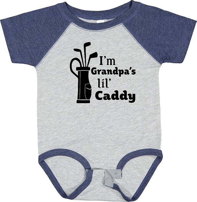 inktastic I'm Grandpa's Lil' Caddy- Golf for Kids Baby Bodysuit