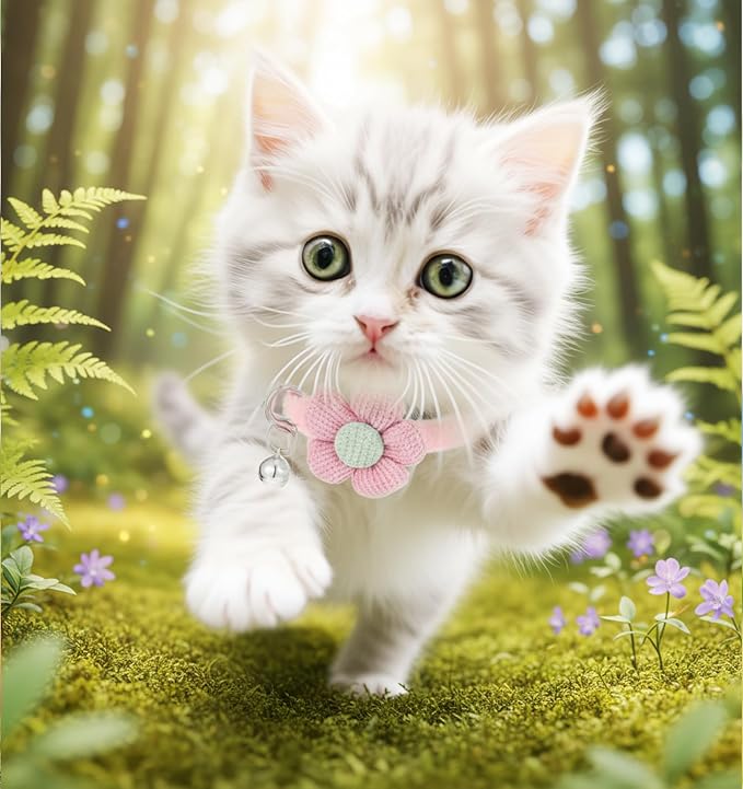 2Pcs Girl Cat Collars, Adjustable Design - Image 7