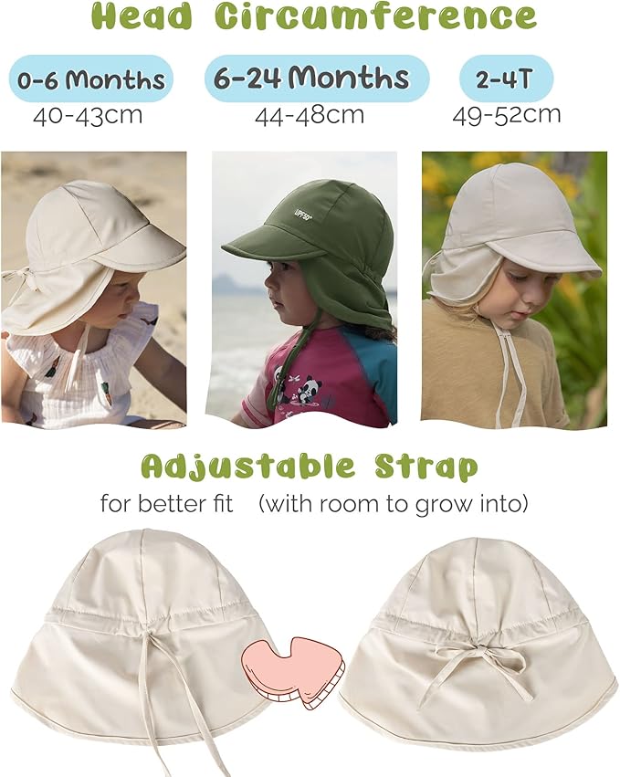 FURTALK Baby Sun Hat Girls and Boys Summer Beach Swim Hat Essentials UPF 50+