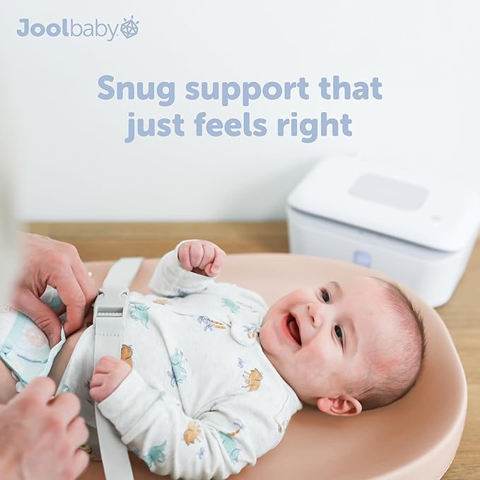 Jool Baby Waterproof Baby Changing Pad - Easy to Clean, Lightweight & Portable - Large Foam Cushion for Comfort (Peach)