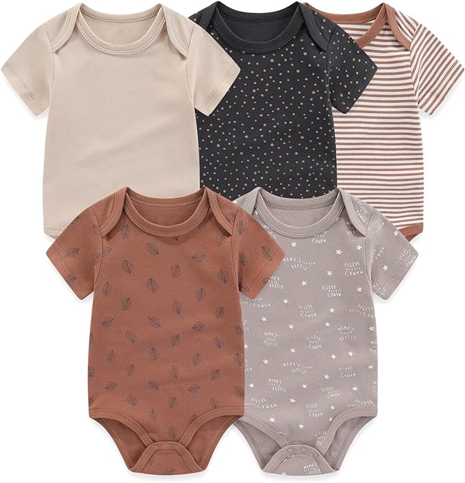 Unisex Baby Boy Girl Bodysuits Sets 20 Pack Cotton Casual New Born Clothes Comfort Infant Outfit Essentials