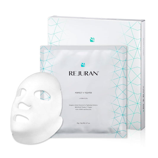 REJURAN® Perfect V Tighter Dual-Sheet Lifting Sheet Mask, c-PDRN® (4ea) – Face & Jawline Lifting and Firming Original PDRN & Purecolla, Deep Moisturizing, Skin Tightening Anti-Aging Korean Skin Care