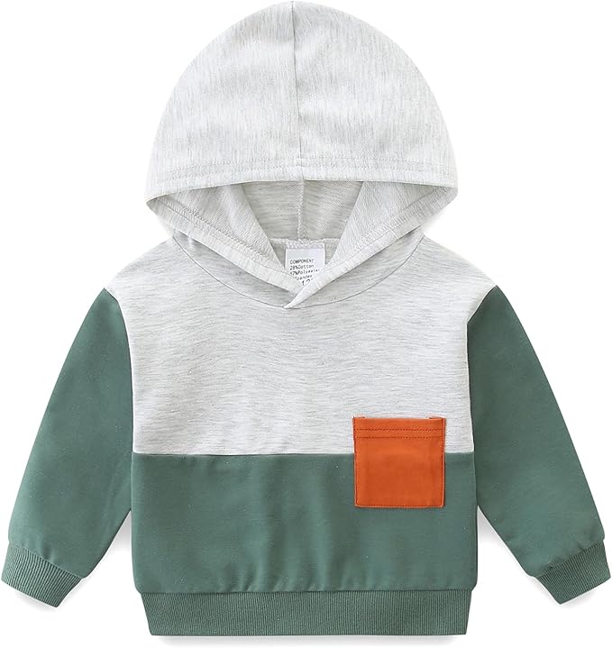 Baby Boy Outfits Short Long Sleeve Pants Clothes Set Spring Summer Hooded Patchwork Sweatshirt