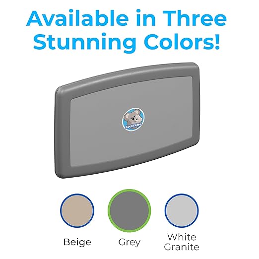 Koala Kare Surface-Mounted Horizontal Baby Changing Station, Model KB300-01 (Grey)