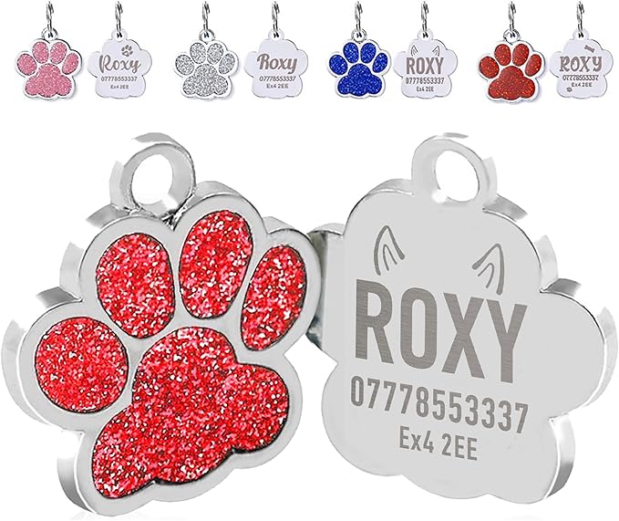 EDSG Cat Dog Tags Personalized for Pets, Dog Name Tags Cat Name ID Tag by EDSG