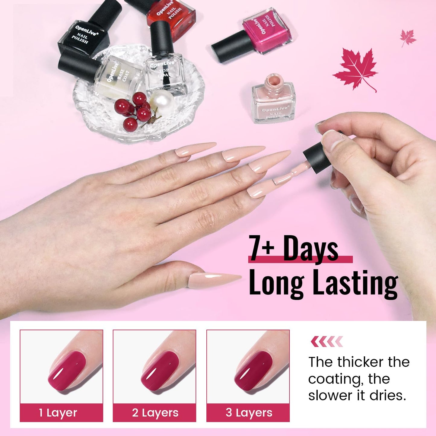 12 PCS Nail Polish Set With 10 Colour Combo, 2 PCS Base And Top Coat,Fast Drying Nail Polish For Home DIY And Beginners.