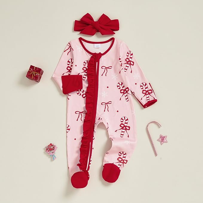 CIYCUIT Baby Girls Cactus Footies Newborn Zip Up Onesie Romper