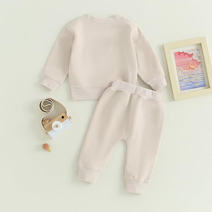 Tiaham Baby Boy Clothes Girl Outfits Fashion Sweatshirt Sweat Pant Kids Toddler Tops Pant Sets