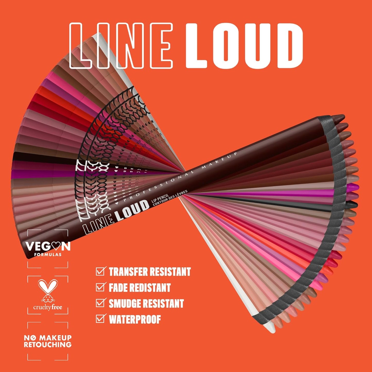 NYX PROFESSIONAL MAKEUP Line Loud Lip Liner, Longwear and Pigmented Lip Pencil with Jojoba Oil & Vitamin E - No Wine-ing