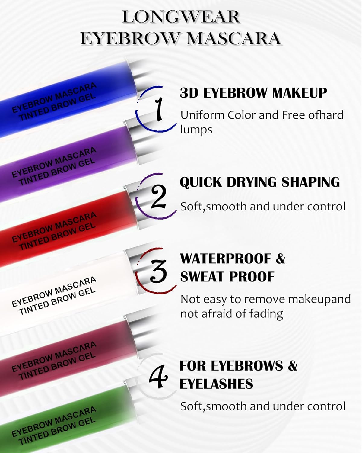 Tinted Eyebrow Gel Mascara- 1Pcs Long Lasting Waterproof Burgundy Tinting Eye Brow Glue Colored Mascara, Dark Red Brow Filler Curling rimel de pestañas, Mother's Day Eye Makeup Gift for Women Girl-#11