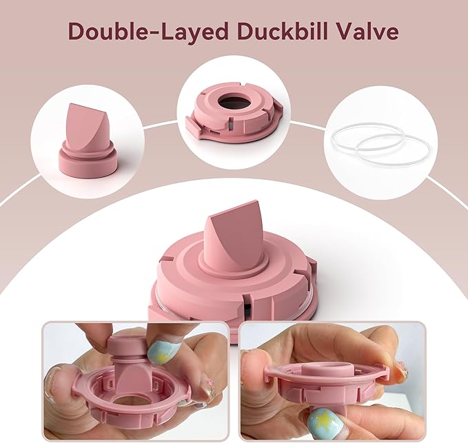 Replacement Pump Parts Compatible with Momcozy M9 Pump Parts Include 2PCS Duckbill Valves & 2PCS Diaphragms for momcozy m9 Replacement Parts (4PCS)