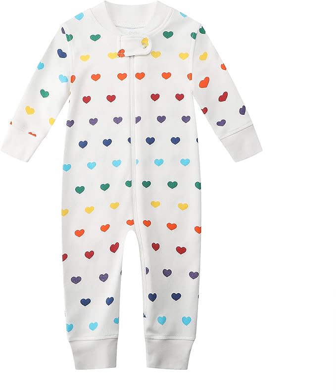 Owlivia Organic Cotton Baby Boy Girl Zip up Sleep 'N Play Pjs, Footless, Long Sleeve