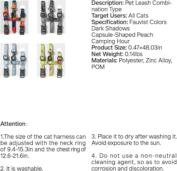 pidan Cat Harness and Leash Set, XL Size - Image 7