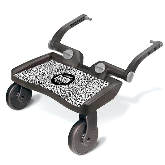 Lascal BuggyBoard Mini Universal Stroller Board, Fits 90% of Strollers, Compatible with UPPAbaby, Bugaboo, No Need for a Double Stroller for Infant and Toddler, Max Weight 66 lbs, Leopard