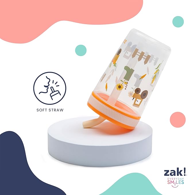 Zak Designs 15oz Cocomelon Kelso Tumbler Set, Leak-Proof Screw-On Lid with Straw Made of Durable Plastic and Silicone, Perfect Bundle for Kids